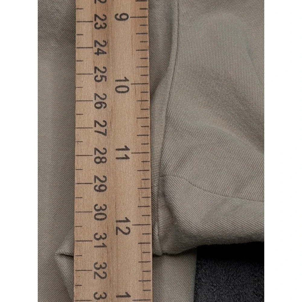 Talbots Chatham Ankle Pants Womens‎ 16 Beige Khaki Side Zip Straight Leg Stretch